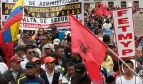 Workers demonstrate in Quito, Ecuador