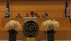 Rosa Pavanelli speaking at the ILC