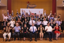 PSI APREC members celebrate the end of a successful meeting