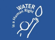 Water is a human right logo