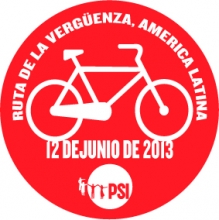 PSI badge Ruta de la Verguenza - America Latina