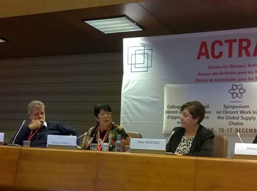 Rosa Pavanelli ACTRAV Global Symposium on Decent Work in the Global Supply Chains