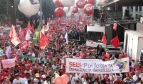 Health workers and trade unionists rally in São Paulo
