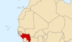 Map of Africa showing Guinea