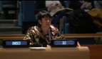Rosa Pavanelli addressing UN High-level panel discussion