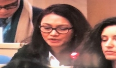 Geneviève Gencianos, ISP, intervenant lors de la réunion du Comité exécutif de l'OMS.