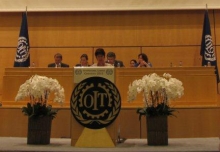 Rosa Pavanelli speaking at the ILC