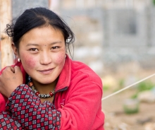 Young woman migrant worker