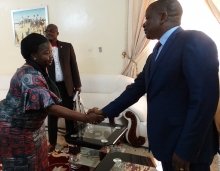 PSI Subregional Secretary Charlotte Kalanbani met the Prime Minister of Chad in February 2017