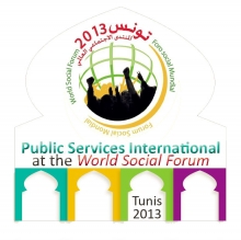 Logo of the World Social Forum in Tunis
