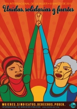 un afiche de la ISP para el Día Internacional de la Mujer 2012