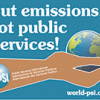 Cut emissions, not public services!