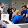 Health staff discuss the long term plan with UK Prime Minister Theresa May 